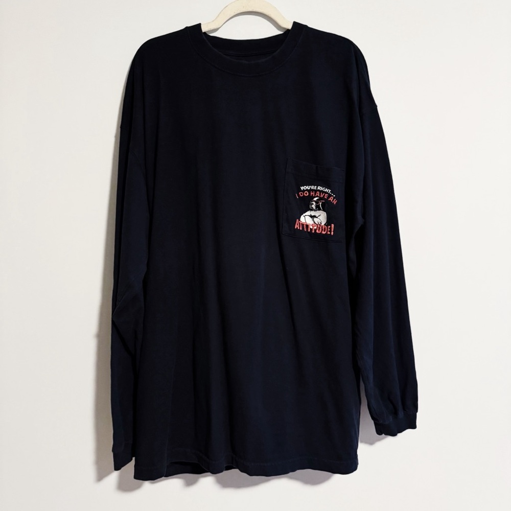Big Dogs -  Embroidered Attitude Long Sleeve Tee